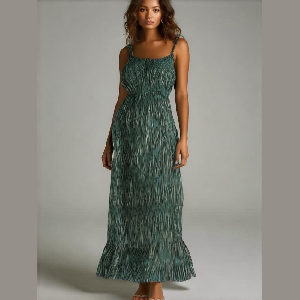 CV by Cynthia Vincent Maxi SunDress
Multi Blue Size XS Tie at back NEW